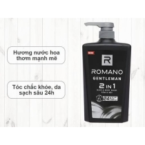 Dầu Tắm Gội Romano Gentleman 2 in 1 Chai 650g