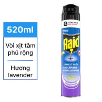 Bình Xịt Muỗi Raid Lavender 520ml 